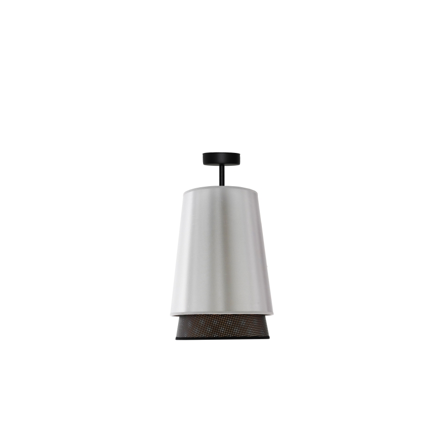 Duolla - Nadgradni luster BELL SHINY 1xE27/15W/230V pr. 25 cm srebrno/crno