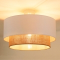 Duolla - Nadgradni luster  BOHO 1xE27/15W/230V pr. 45 cm bela/braon