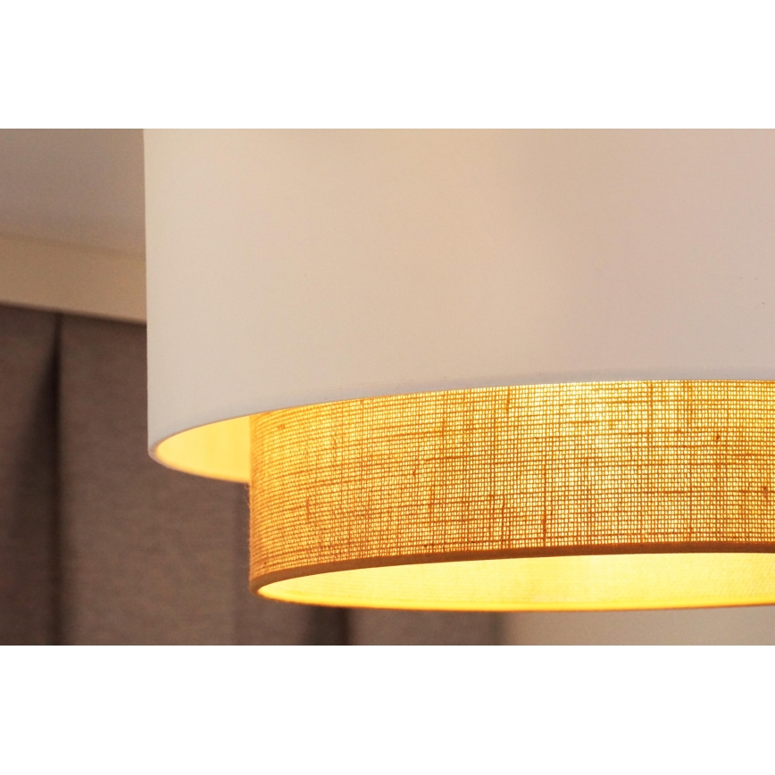 Duolla - Nadgradni luster  BOHO 1xE27/15W/230V pr. 45 cm bela/braon