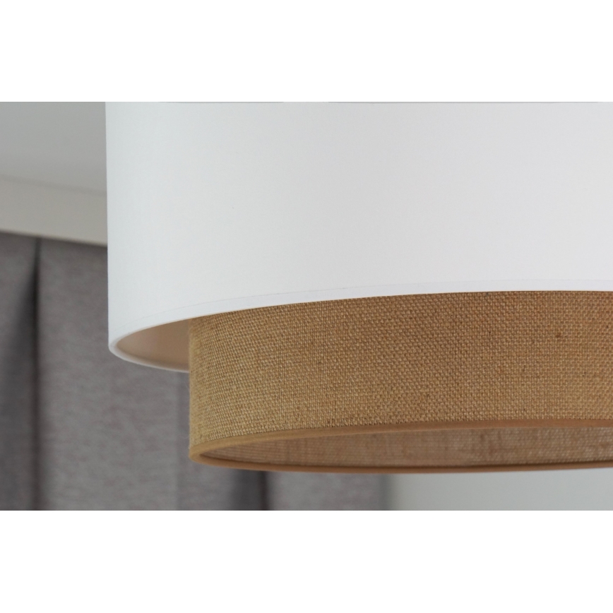 Duolla - Nadgradni luster  BOHO 1xE27/15W/230V pr. 45 cm bela/braon