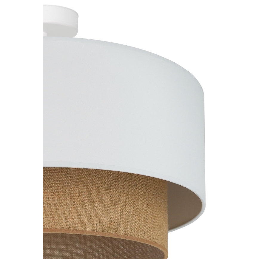 Duolla - Nadgradni luster  BOHO 1xE27/15W/230V pr. 45 cm bela/braon