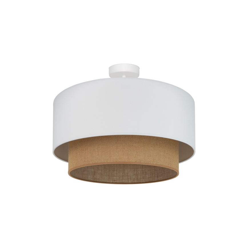 Duolla - Nadgradni luster  BOHO 1xE27/15W/230V pr. 45 cm bela/braon