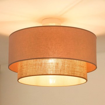 Duolla - Nadgradni luster  BOHO 1xE27/15W/230V pr. 45 cm bež/braon