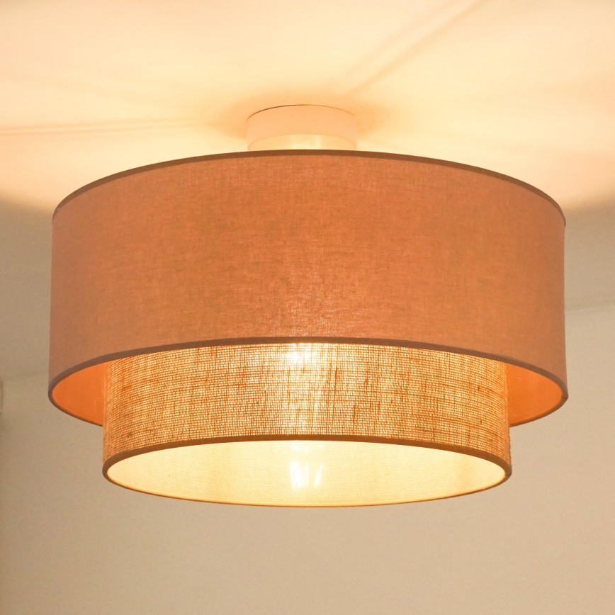 Duolla - Nadgradni luster  BOHO 1xE27/15W/230V pr. 45 cm bež/braon