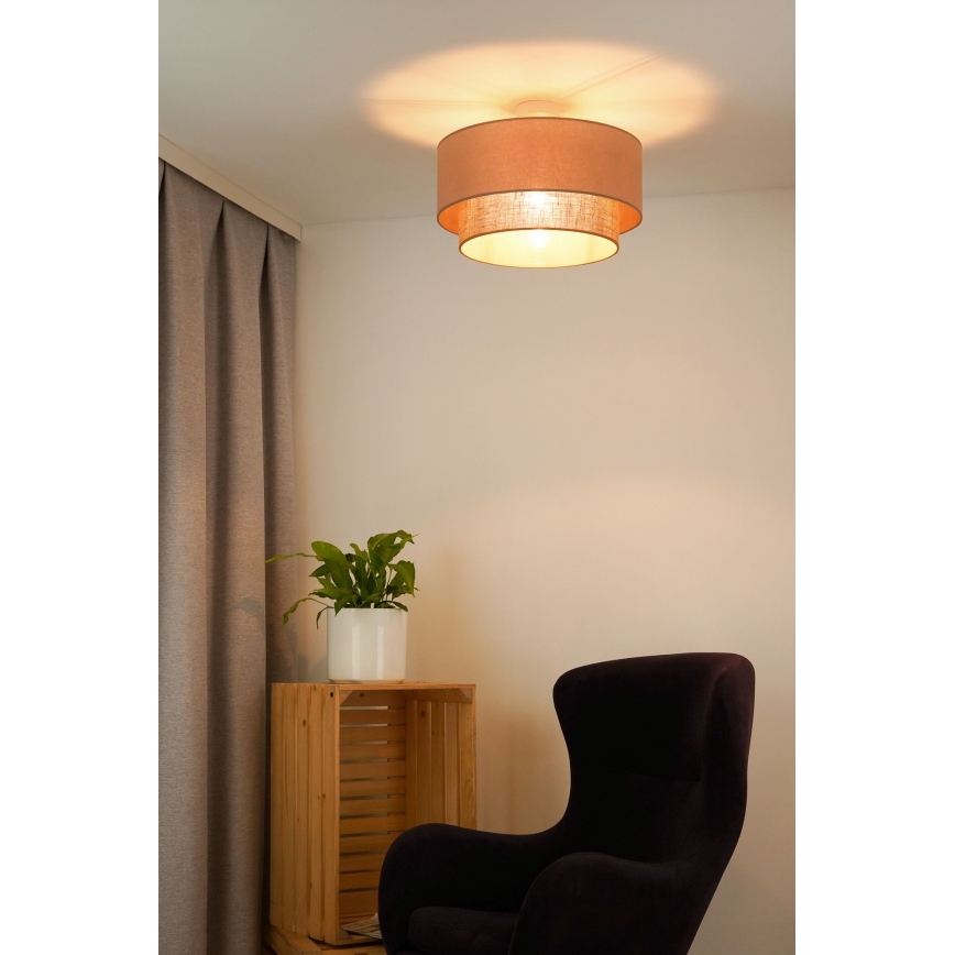 Duolla - Nadgradni luster  BOHO 1xE27/15W/230V pr. 45 cm bež/braon