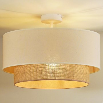 Duolla - Nadgradni luster BOHO 1xE27/15W/230V pr. 45 cm kremasta/braon
