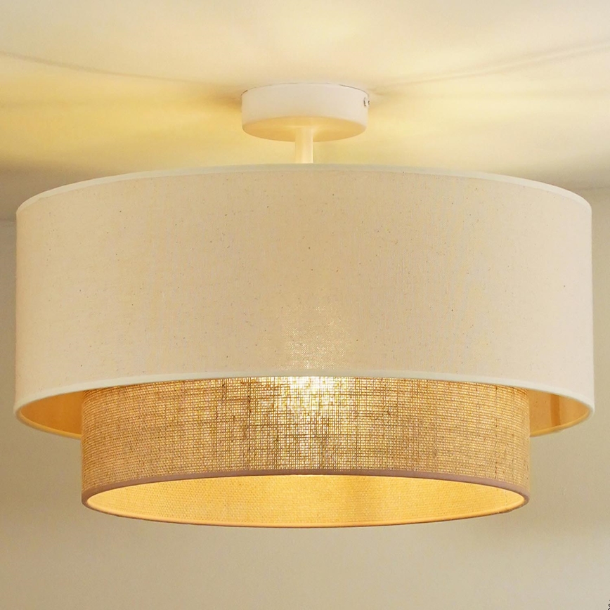 Duolla - Nadgradni luster BOHO 1xE27/15W/230V pr. 45 cm kremasta/braon