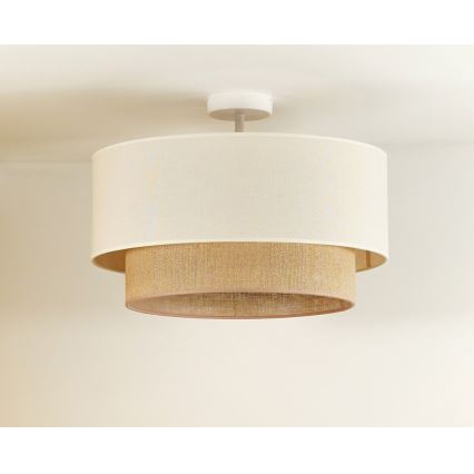 Duolla - Nadgradni luster BOHO 1xE27/15W/230V pr. 45 cm kremasta/braon