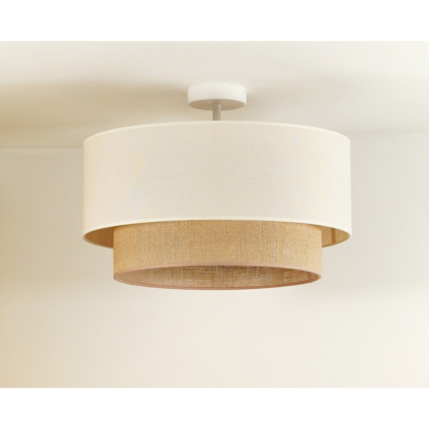 Duolla - Nadgradni luster BOHO 1xE27/15W/230V pr. 45 cm kremasta/braon