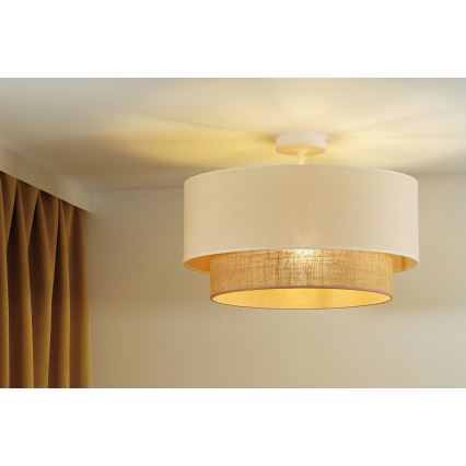 Duolla - Nadgradni luster BOHO 1xE27/15W/230V pr. 45 cm kremasta/braon