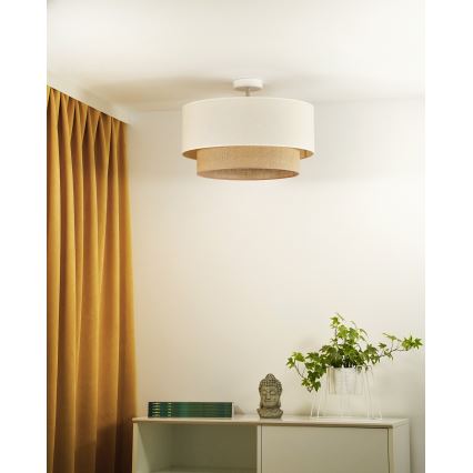 Duolla - Nadgradni luster BOHO 1xE27/15W/230V pr. 45 cm kremasta/braon