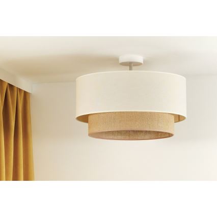 Duolla - Nadgradni luster BOHO 1xE27/15W/230V pr. 45 cm kremasta/braon