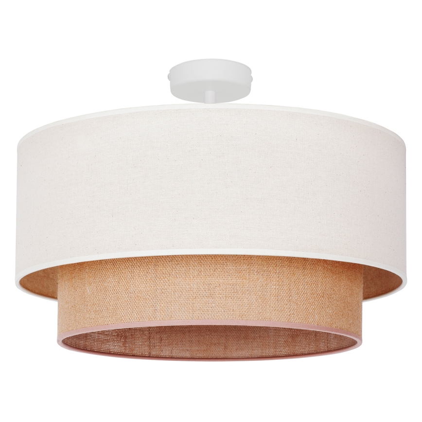 Duolla - Nadgradni luster BOHO 1xE27/15W/230V pr. 45 cm kremasta/braon