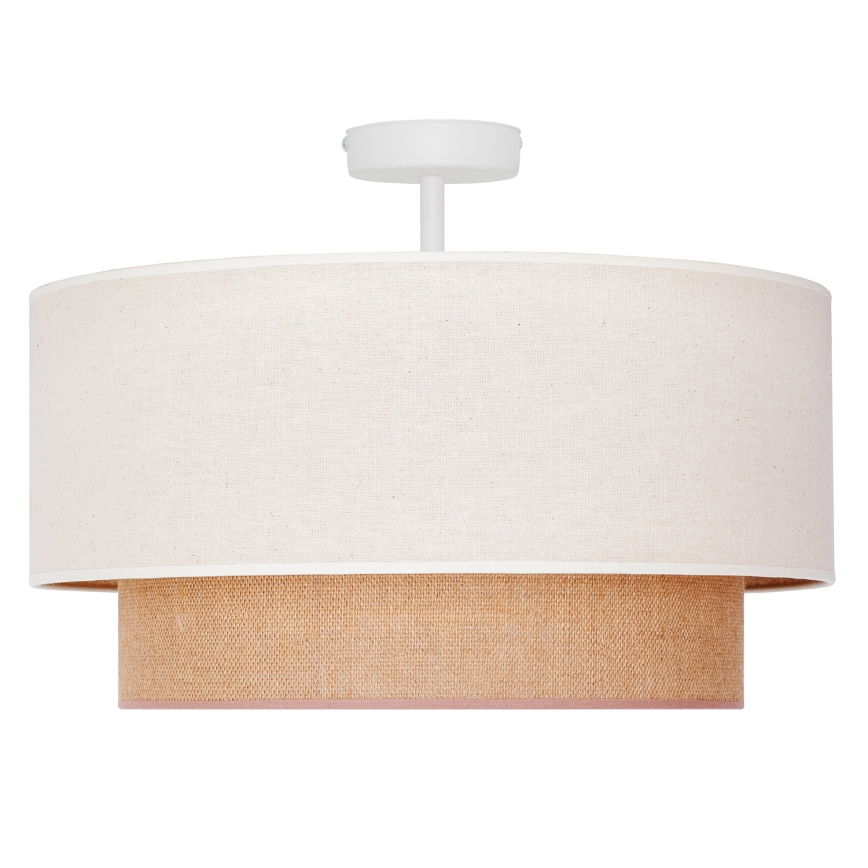 Duolla - Nadgradni luster BOHO 1xE27/15W/230V pr. 45 cm kremasta/braon