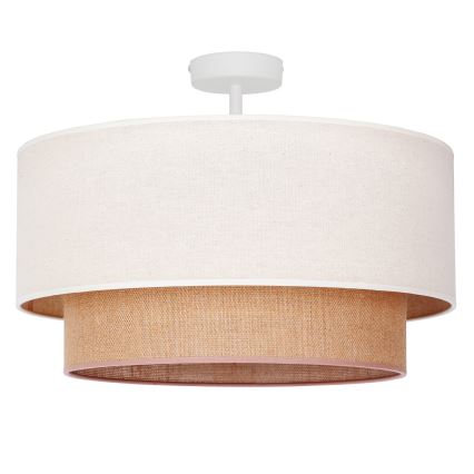 Duolla - Nadgradni luster BOHO 1xE27/15W/230V pr. 45 cm kremasta/braon