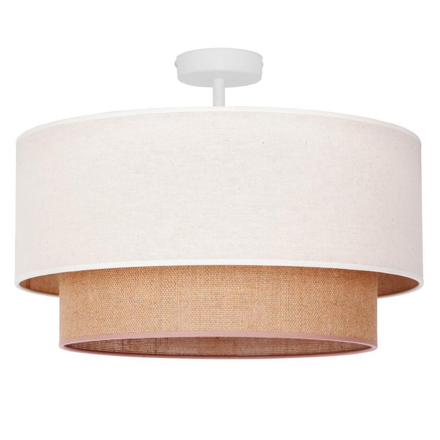 Duolla - Nadgradni luster BOHO 1xE27/15W/230V pr. 45 cm kremasta/braon