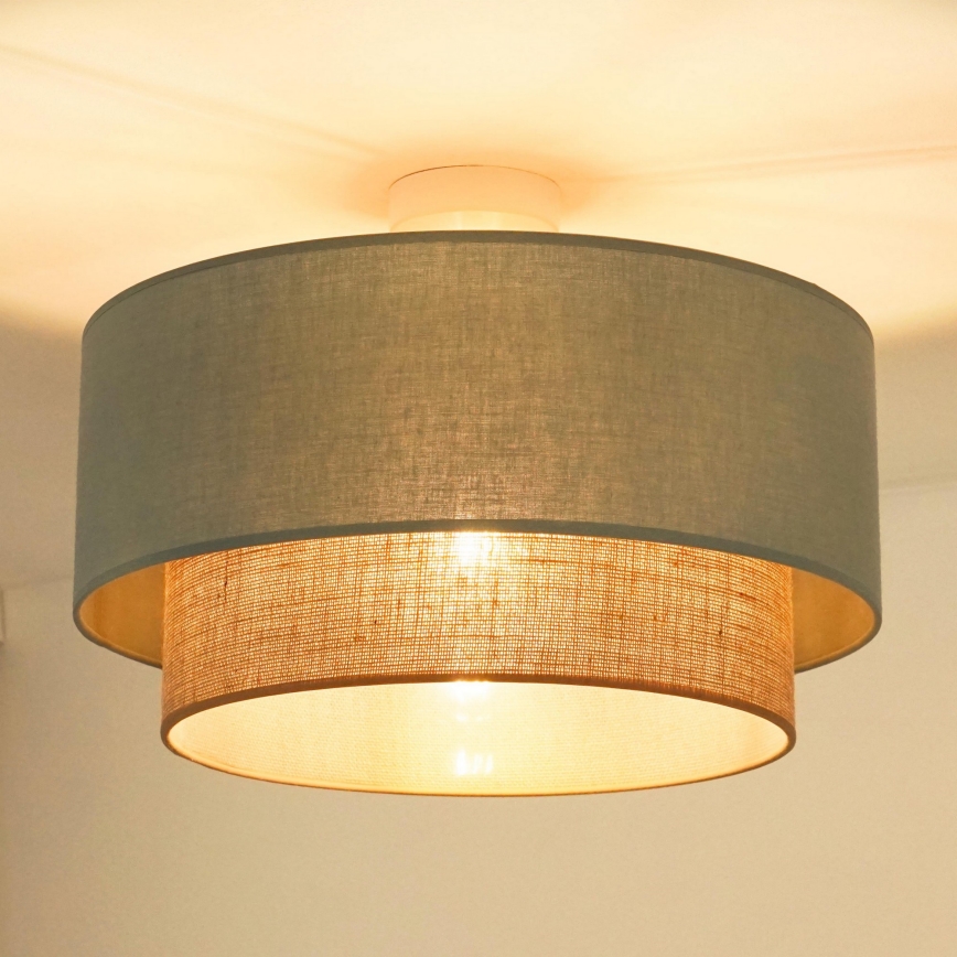 Duolla - Nadgradni luster  BOHO 1xE27/15W/230V pr. 45 cm zelena/braon