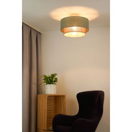 Duolla - Nadgradni luster  BOHO 1xE27/15W/230V pr. 45 cm zelena/braon