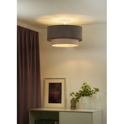 Duolla - Nadgradni luster BOHO ECO RECYCLING 1xE27/15W/230V pr. 45 cm braon/kremasta