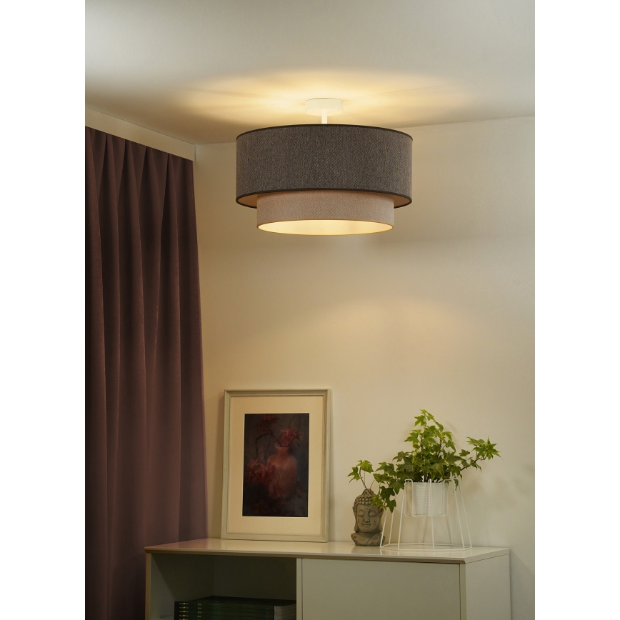 Duolla - Nadgradni luster BOHO ECO RECYCLING 1xE27/15W/230V pr. 45 cm braon/kremasta