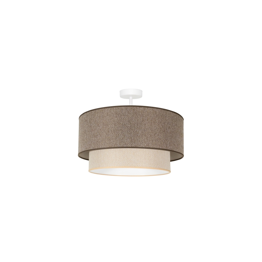 Duolla - Nadgradni luster BOHO ECO RECYCLING 1xE27/15W/230V pr. 45 cm braon/kremasta