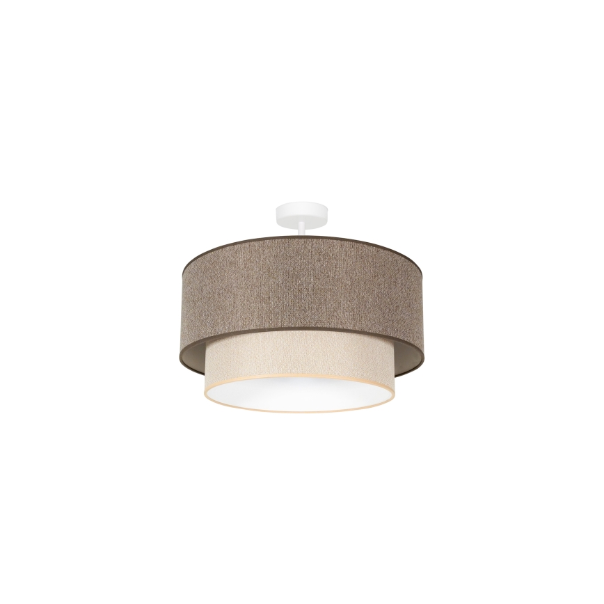 Duolla - Nadgradni luster BOHO ECO RECYCLING 1xE27/15W/230V pr. 45 cm braon/kremasta