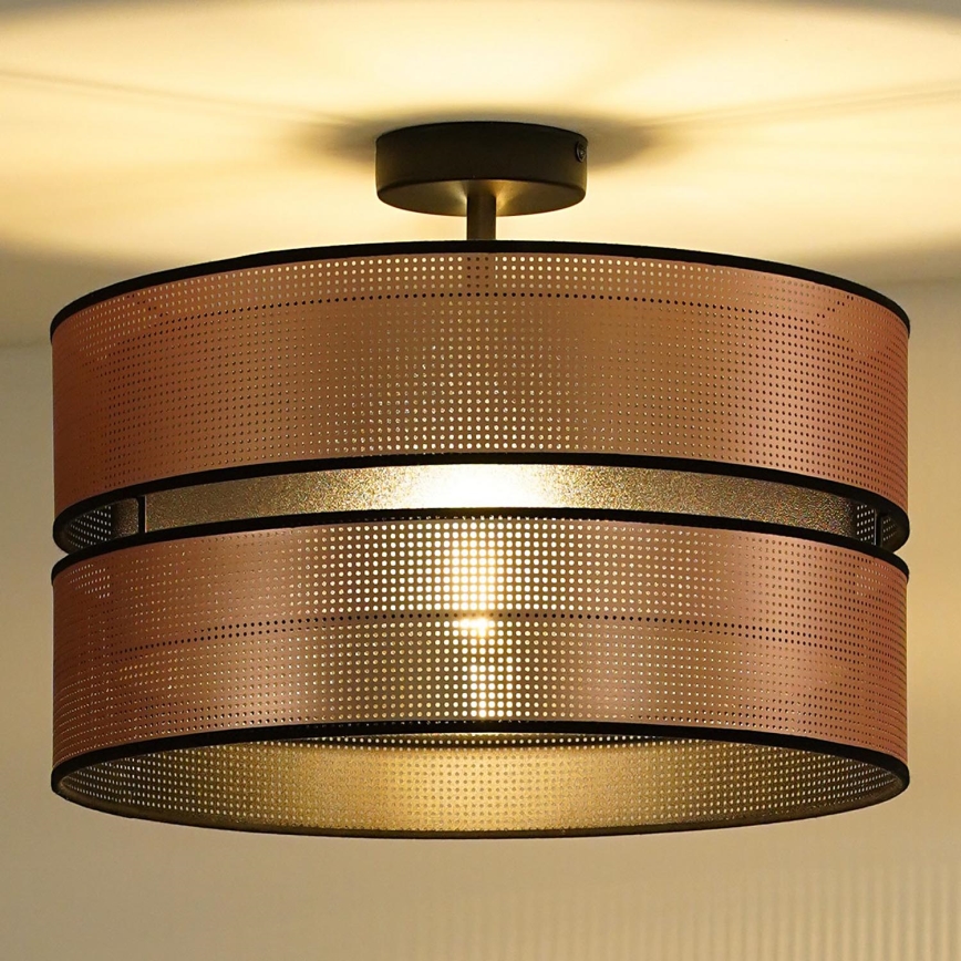 Duolla - Nadgradni luster COPPER SHINY 1xE27/15W/230V pr. 40 cm bakrena/crno