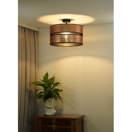 Duolla - Nadgradni luster COPPER SHINY 1xE27/15W/230V pr. 40 cm bakrena/crno