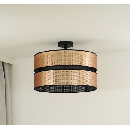 Duolla - Nadgradni luster COPPER SHINY 1xE27/15W/230V pr. 40 cm bakrena/crno