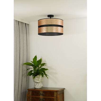 Duolla - Nadgradni luster COPPER SHINY 1xE27/15W/230V pr. 40 cm bakrena/crno