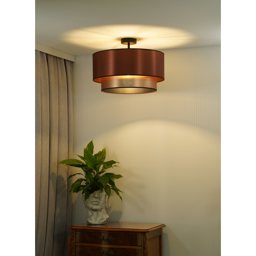 Duolla - Nadgradni luster COPPER SHINY 1xE27/15W/230V pr. 45 cm bakrena