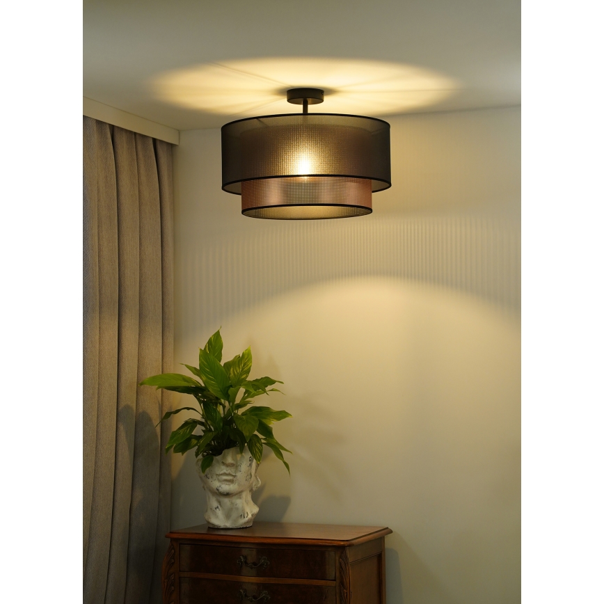 Duolla - Nadgradni luster COPPER SHINY 1xE27/15W/230V pr. 45 cm braon/bakrena