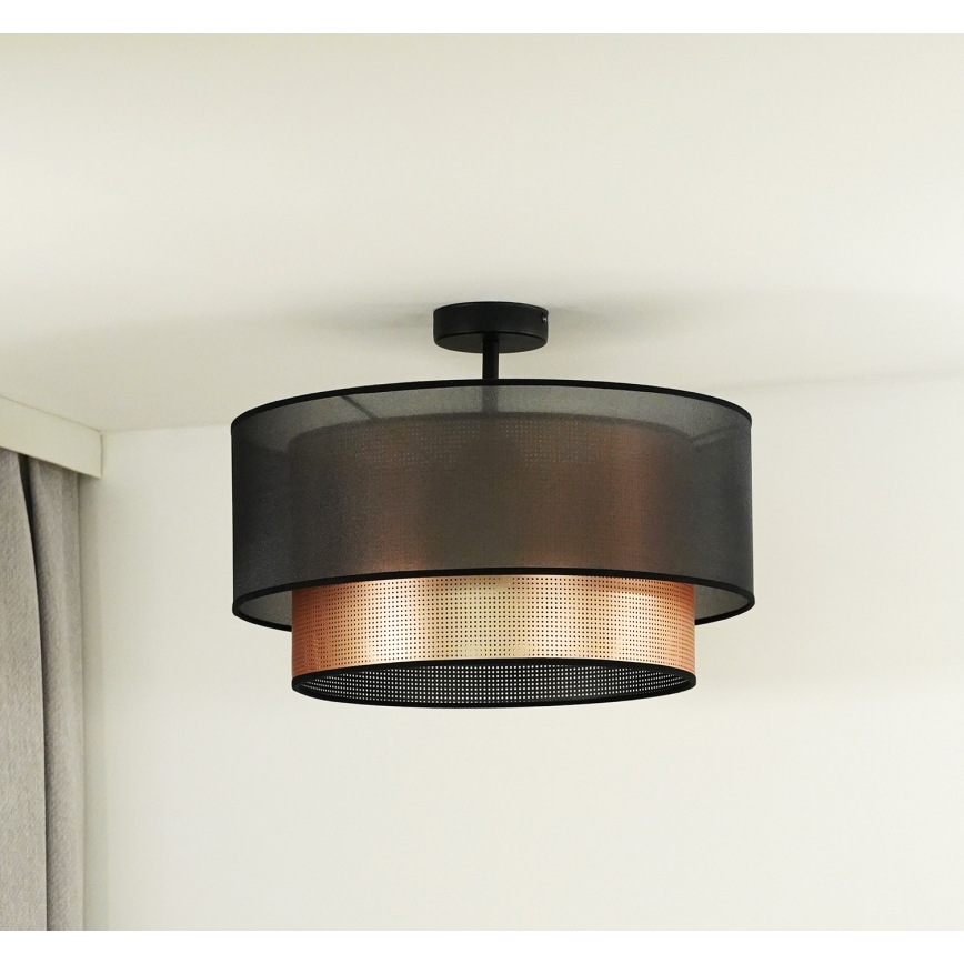 Duolla - Nadgradni luster COPPER SHINY 1xE27/15W/230V pr. 45 cm braon/bakrena