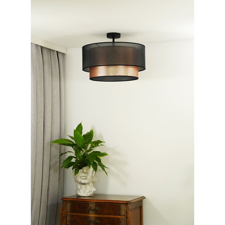 Duolla - Nadgradni luster COPPER SHINY 1xE27/15W/230V pr. 45 cm braon/bakrena