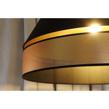 Duolla - Nadgradni luster COPPER SHINY 1xE27/15W/230V pr. 60 cm crno/bakrena