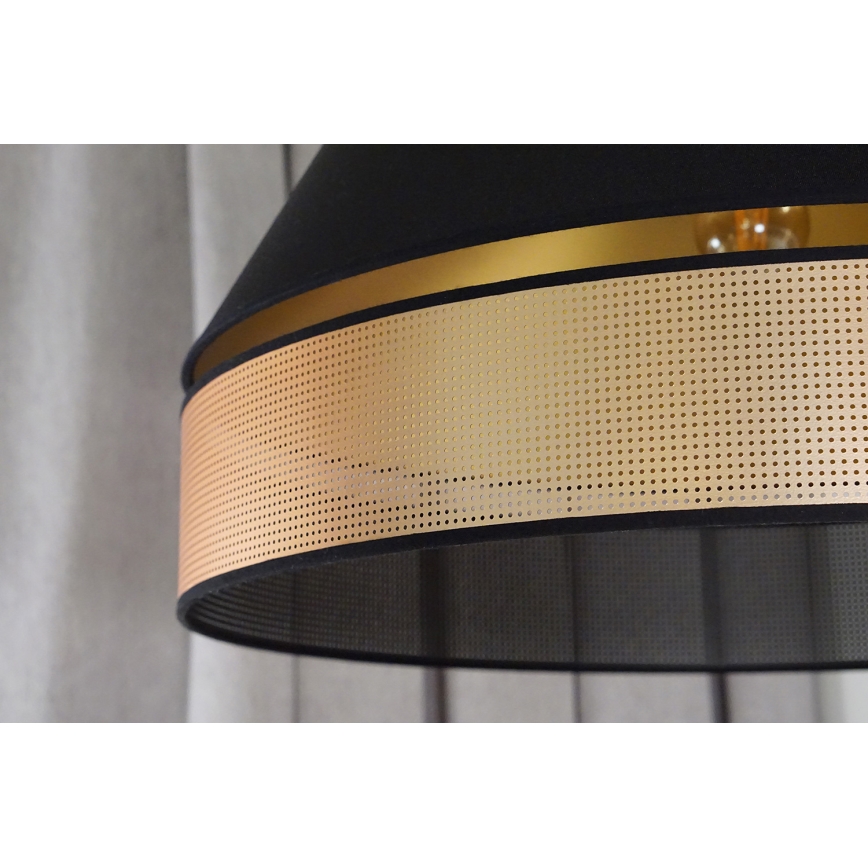 Duolla - Nadgradni luster COPPER SHINY 1xE27/15W/230V pr. 60 cm crno/bakrena
