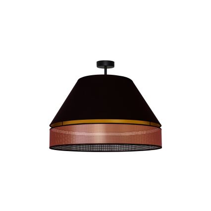 Duolla - Nadgradni luster COPPER SHINY 1xE27/15W/230V pr. 60 cm crno/bakrena