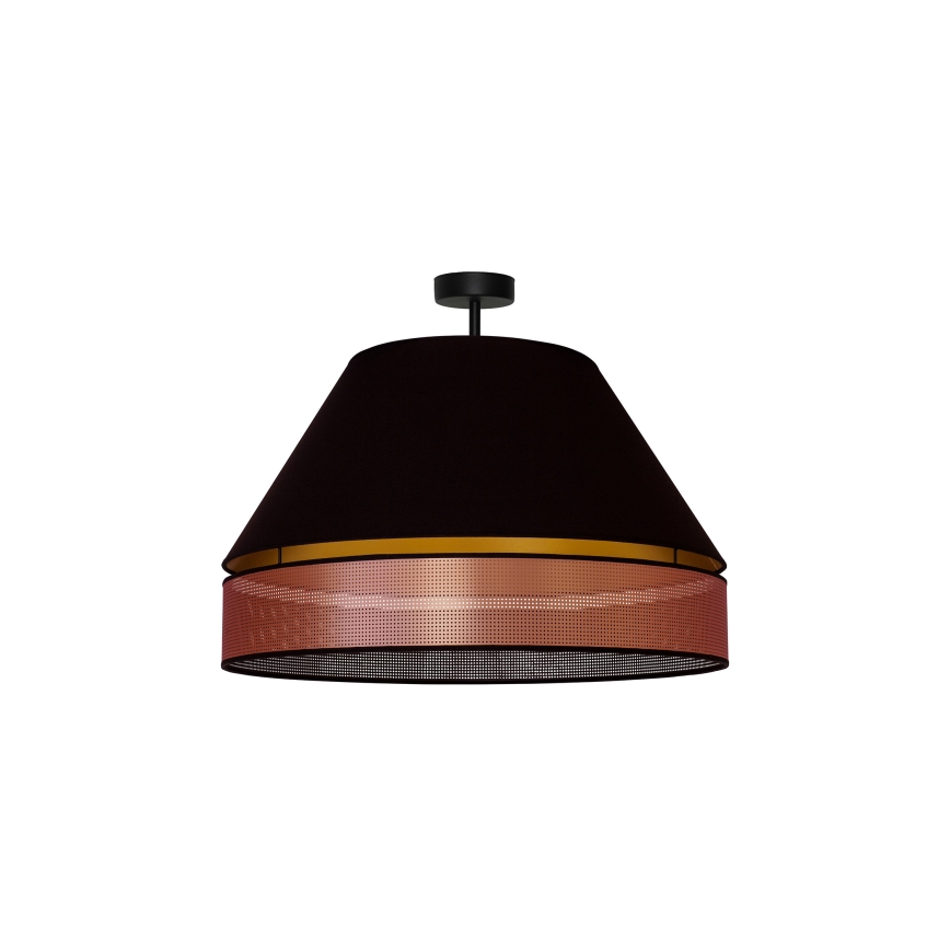 Duolla - Nadgradni luster COPPER SHINY 1xE27/15W/230V pr. 60 cm crno/bakrena