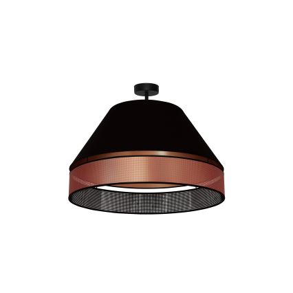 Duolla - Nadgradni luster COPPER SHINY 1xE27/15W/230V pr. 60 cm crno/bakrena