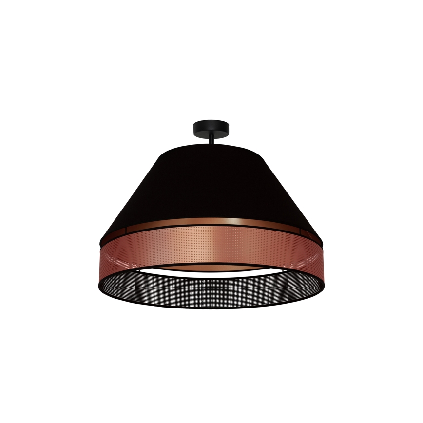 Duolla - Nadgradni luster COPPER SHINY 1xE27/15W/230V pr. 60 cm crno/bakrena