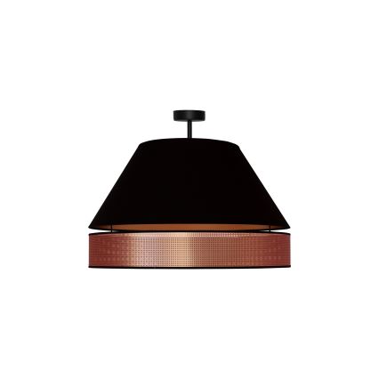 Duolla - Nadgradni luster COPPER SHINY 1xE27/15W/230V pr. 60 cm crno/bakrena