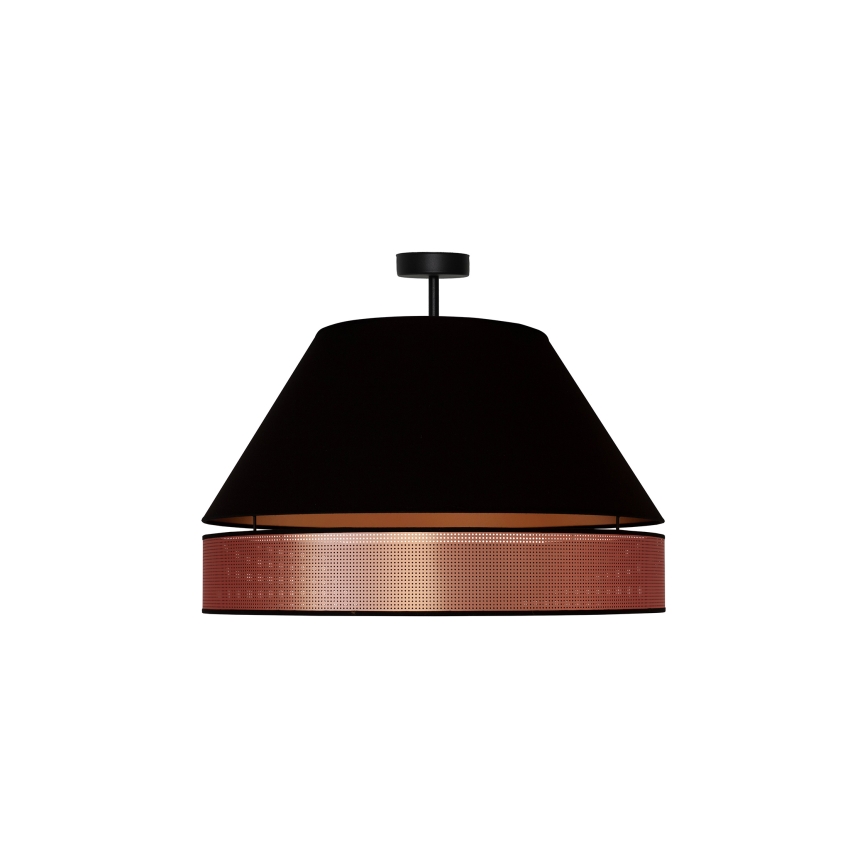 Duolla - Nadgradni luster COPPER SHINY 1xE27/15W/230V pr. 60 cm crno/bakrena