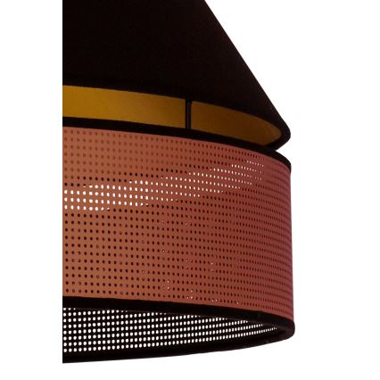 Duolla - Nadgradni luster COPPER SHINY 1xE27/15W/230V pr. 60 cm crno/bakrena