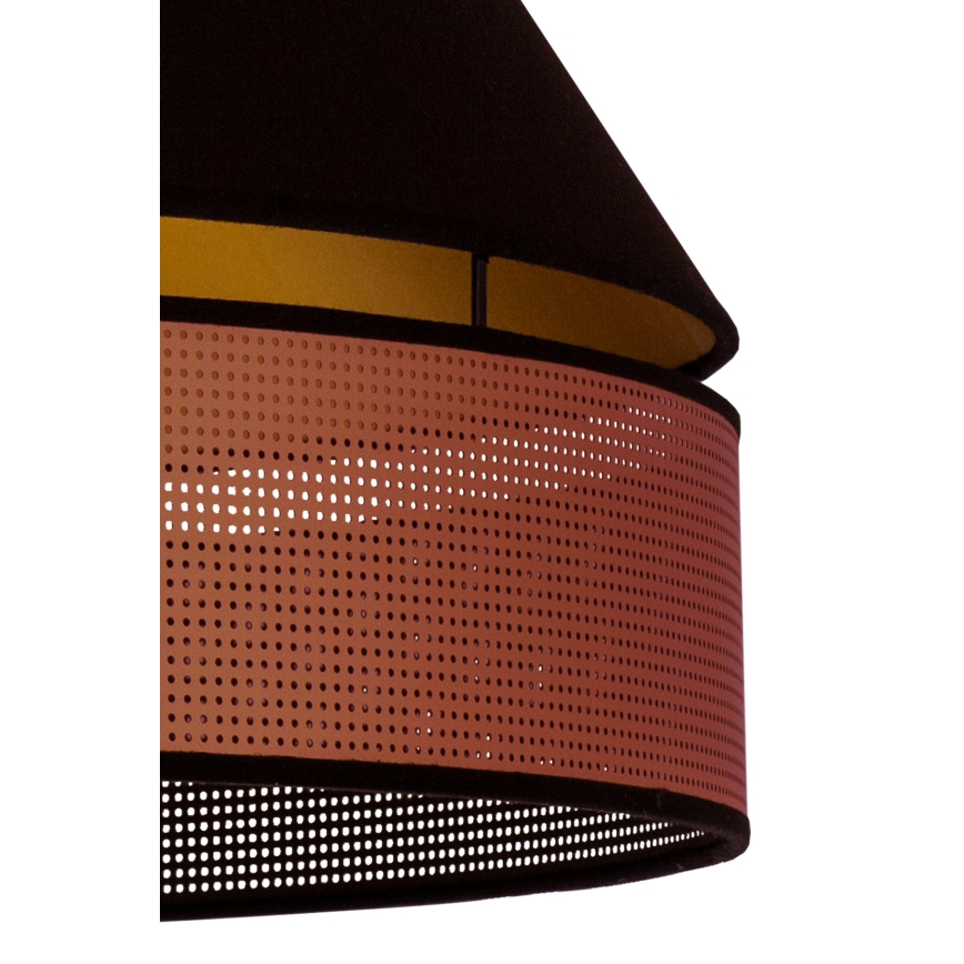 Duolla - Nadgradni luster COPPER SHINY 1xE27/15W/230V pr. 60 cm crno/bakrena