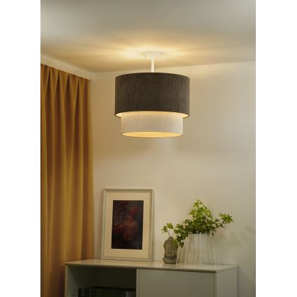 Duolla - Nadgradni luster CORDUROY 1xE27/15W/230V pr. 40 cm braon/kremasta