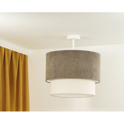 Duolla - Nadgradni luster CORDUROY 1xE27/15W/230V pr. 40 cm braon/kremasta