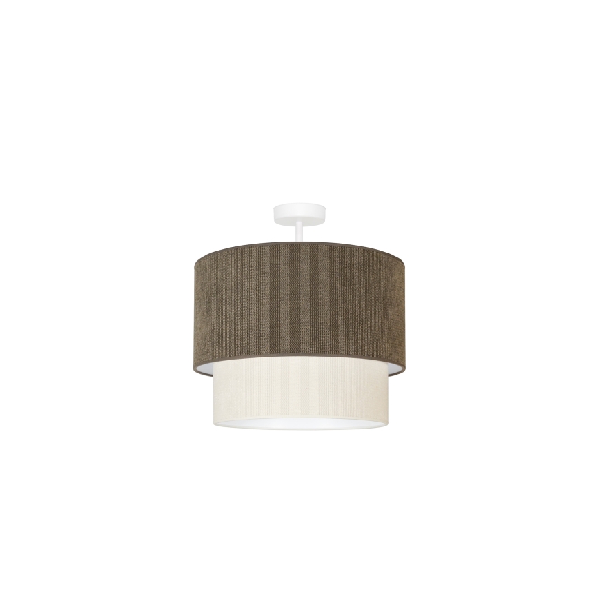 Duolla - Nadgradni luster CORDUROY 1xE27/15W/230V pr. 40 cm braon/kremasta
