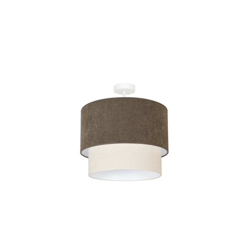 Duolla - Nadgradni luster CORDUROY 1xE27/15W/230V pr. 40 cm braon/kremasta