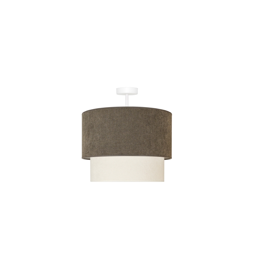 Duolla - Nadgradni luster CORDUROY 1xE27/15W/230V pr. 40 cm braon/kremasta