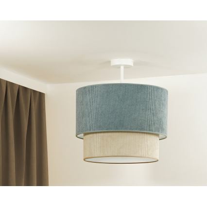 Duolla - Nadgradni luster CORDUROY 1xE27/15W/230V pr. 40 cm plava/bež
